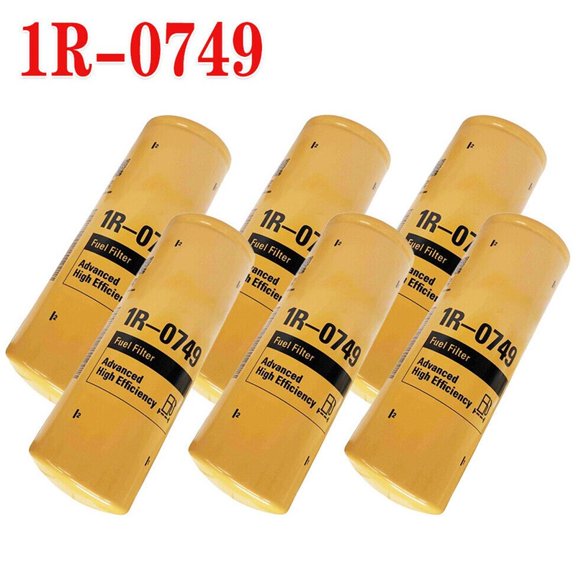 Replacement Fuel Filter 6-Pack for Caterpillar D6 D7 D8 D9 D10 D11, 1R-0749 Compatible