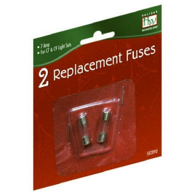 Replacement Fuse, For Old Xmas C7 & C9 Light Set, 7 Amp, 2 PK., Noma