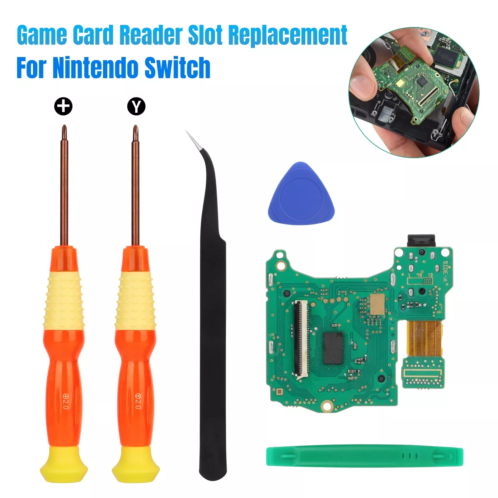 Replacement Game Card Cartridge Reader Slot Repair Tool Kit for