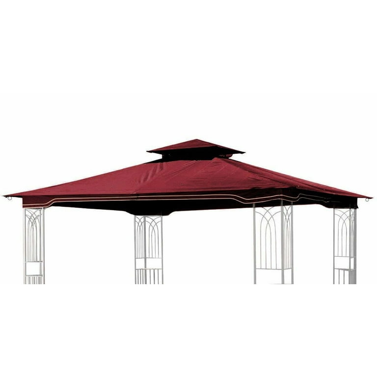 Top Replacement Canopy for 10x12 Regency II Patio Gazebo Durable Polyester Maroon Walmart