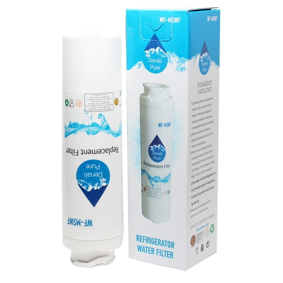 Replacement General Electric PSF26NGWCWW Refrigerator Water Filter - Compatible General Electric MSWF Fridge Water Filter Cartridge - Denali Pure Brand
