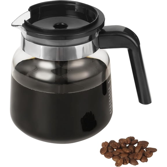 Replacement Glass Carafe 1.25L / 40oz (10-Cup) for KB Coffee Makers, Compatible with Technivorm 59835, Coffee Pot Replacement with Brew-Through Lid, Heat Resistant Glass Coffee Decanter