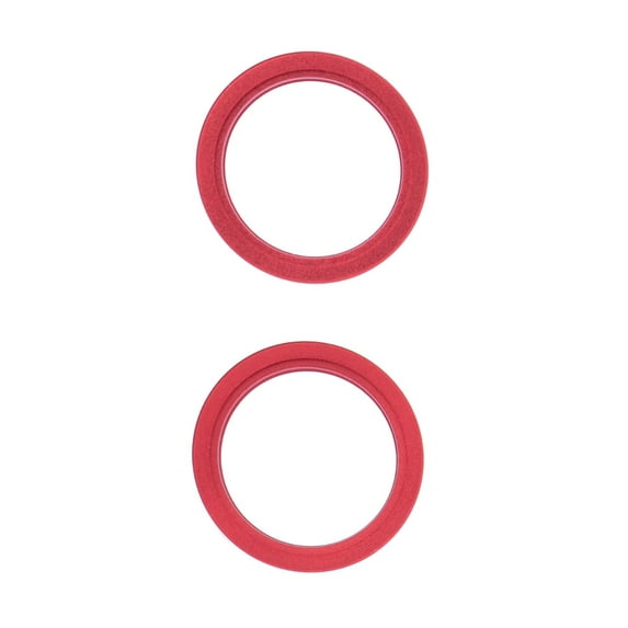Replacement Glass Ring Camera Lens Cover For Apple iPhone 13 (A2631) / 13 Mini (A2626) - Red (2 Pieces)