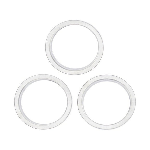 Replacement Glass Ring Camera Lens Cover For Apple iPhone 13 Pro (A2636) / 13 Pro Max (A2641) - Silver (3 Pieces)