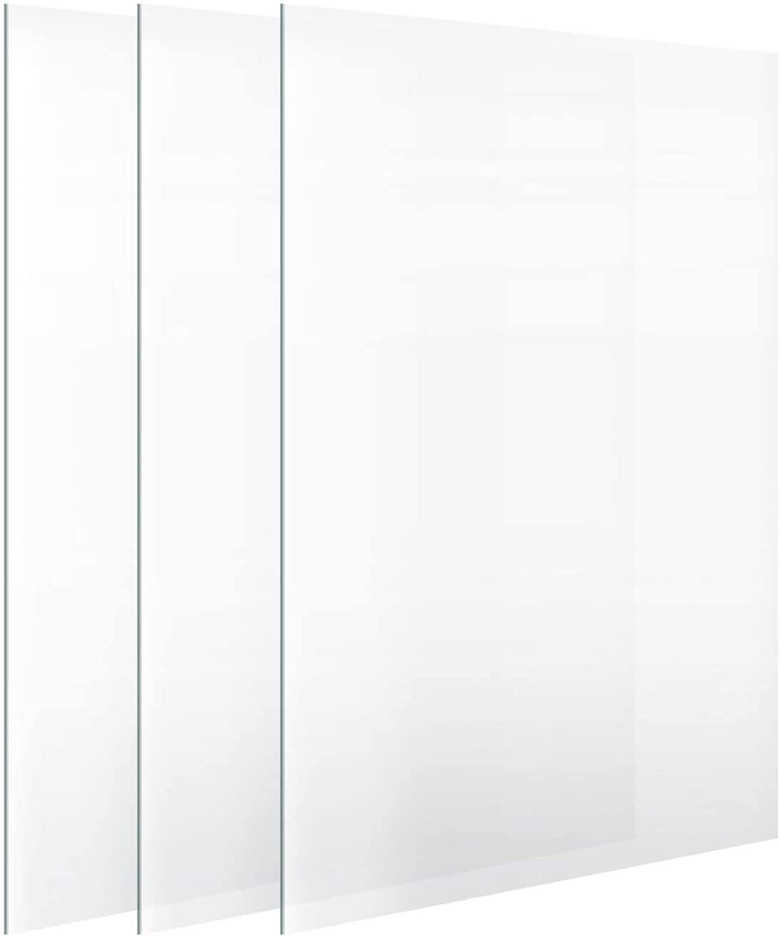 Replacement Glass for Picture Frames Crystal Clear, 11x14, 3 Pack