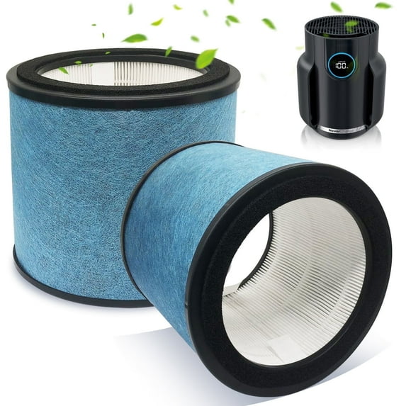 Replacement HEPA Filter for Shark NeverChange Air Purifier Compact Pro,HP070&HP072 , High-Efficiency Particle Removal, Easy Installation,2-Pack