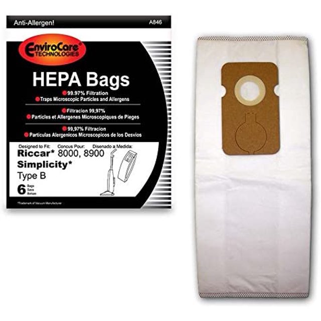 Replacement HEPA Filtration Vacuum Cleaner Dust Bags Made to Fit Riccar