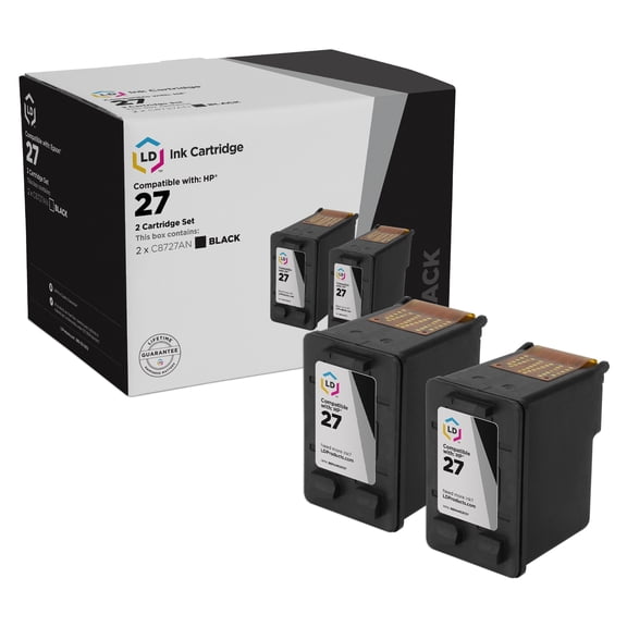 LD Products Compatible Replacement for (HP) C8727/ C6615D (HP 15) HP-15 HP15 Set of 2 Black
