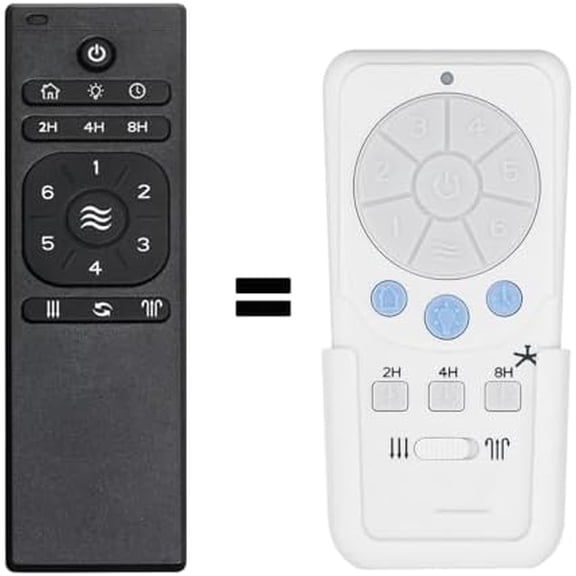 Replacement for Harbor Breeze Ceiling Fan Remote Control A25-TX012 A25-TX025, 6-Speed & Light Dimmer with Learn Key for DC Motor,Natural Breeze & Sleep Timer & Season Slide Switch (Remote Only)