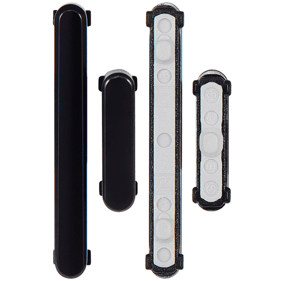 Replacement Hard Buttons (Power / Volume) Compatible For Samsung Galaxy S22 / S22 Plus (Phantom Black)