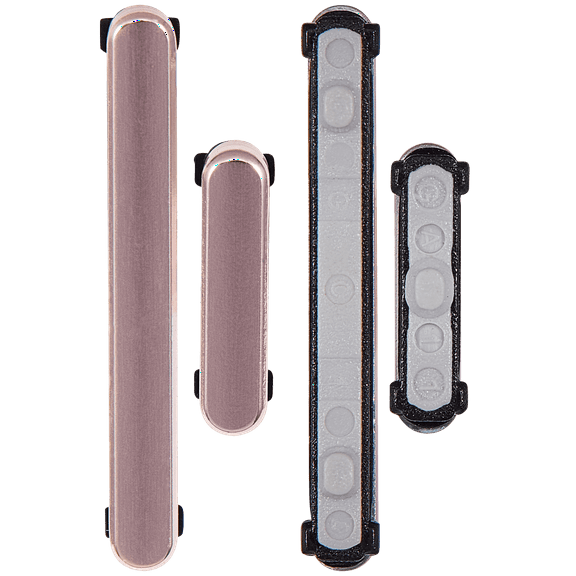 Replacement Hard Buttons (Power / Volume) Compatible For Samsung Galaxy S22 / S22 Plus (Pink Gold)