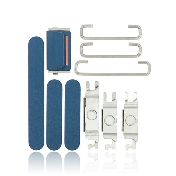 Replacement Hard Buttons (Power / Volume / Switch) Compatible For iPhone 12 Mini (Blue)