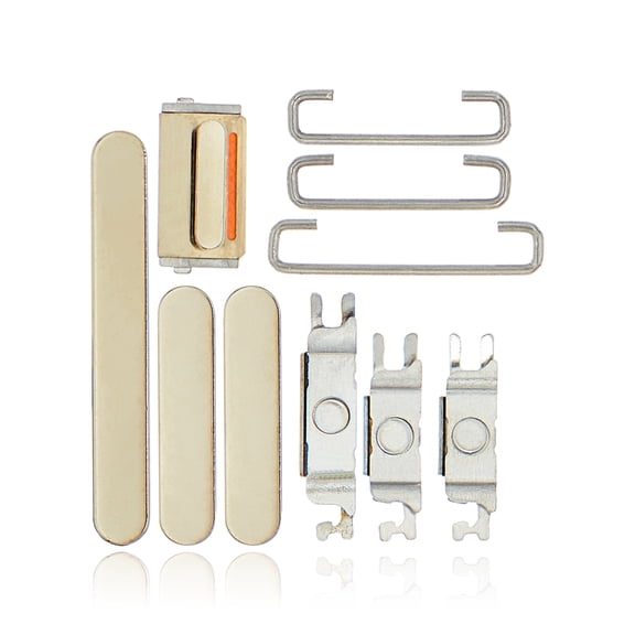Replacement Hard Buttons (Power / Volume / Switch) Compatible For iPhone 12 Pro / 12 Pro Max (Gold)