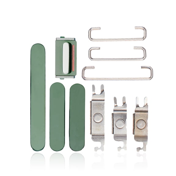 Replacement Hard Buttons (Power / Volume / Switch) Compatible For iPhone 13 Pro / 13 Pro Max (Alpine Green)