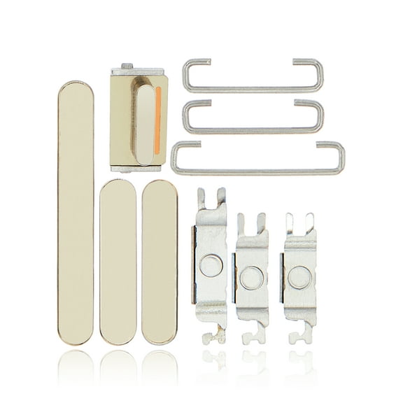 Replacement Hard Buttons (Power / Volume / Switch) Compatible For iPhone 13 Pro / 13 Pro Max (Gold)