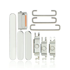 Replacement Hard Buttons (Power / Volume / Switch) Compatible For iPhone 13 Pro / 13 Pro Max (Silver)