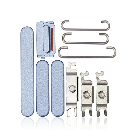 Replacement Hard Buttons (Power / Volume / Switch) Compatible For iPhone 14 / 14 Plus (Blue)
