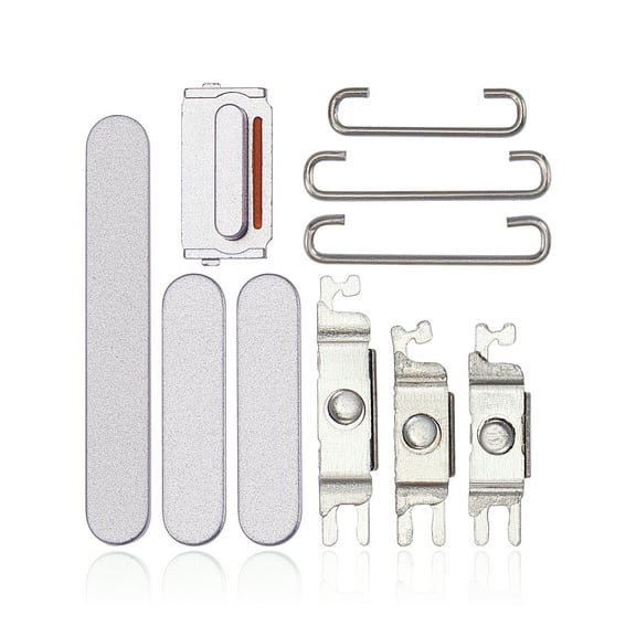 Replacement Hard Buttons (Power / Volume / Switch) Compatible For iPhone 14 / 14 Plus (Purple)