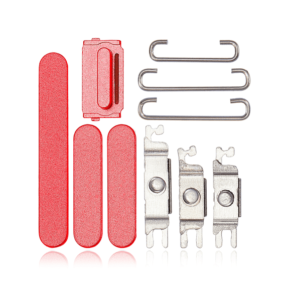 Replacement Hard Buttons (Power / Volume / Switch) Compatible For iPhone 14 / 14 Plus (Red)