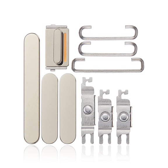 Replacement Hard Buttons (Power / Volume / Switch) Compatible For iPhone 14 Pro / 14 Pro Max (Gold)