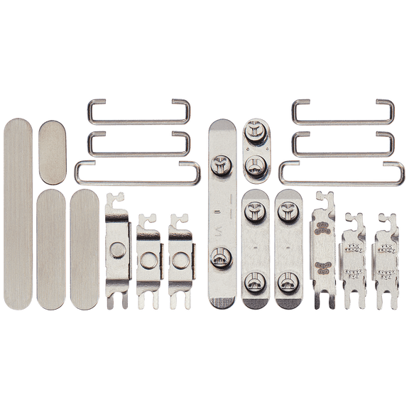 Replacement Hard Buttons (Power / Volume / Switch) Compatible For iPhone 15 Pro / 15 Pro Max (Natural Titanium)