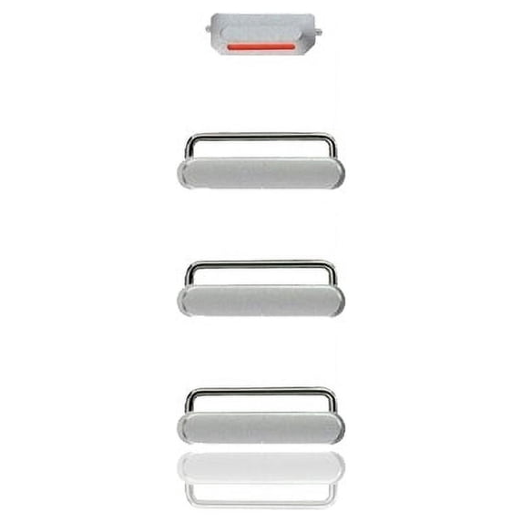 Replacement Hard Buttons (Power / Volume / Switch) Compatible For iPhone 6 / 6 Plus (Silver)