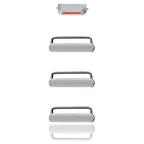 Replacement Hard Buttons (Power / Volume / Switch) Compatible For iPhone 6S (Silver)