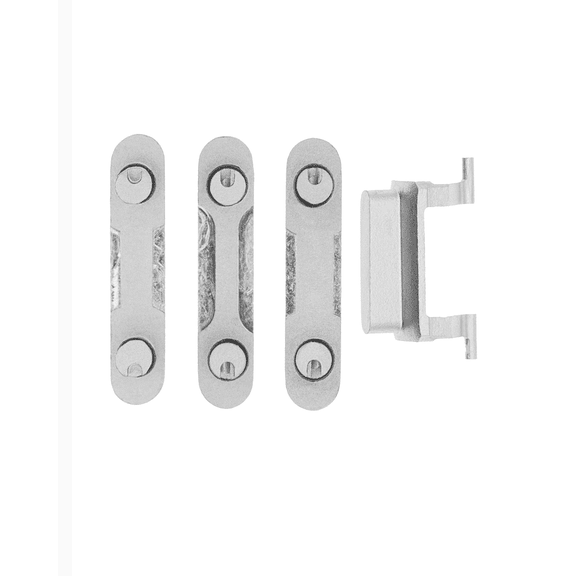 Replacement Hard Buttons (Power / Volume / Switch) Compatible For iPhone 7 Plus (Silver)