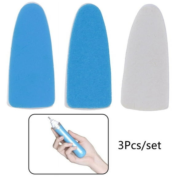 Replacement Heads 3Bits Electric Nail File Machine Nail Pedicure Buffer Too*AL