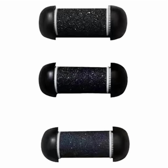 Replacement Heads for Foot Callus Remover Grinder, 3pcs Quartz Fine Medium Coarse for Pedicure Electric Foot File Black