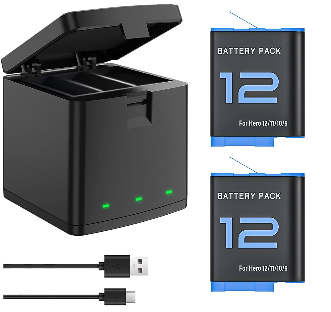 GoPro12+バッテリー Replacement Hero 12 Battery 2-Pack Compatible with Gopro Hero 12