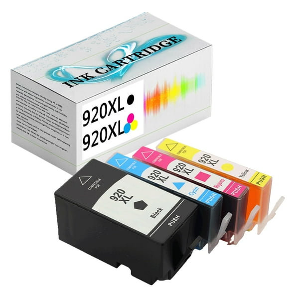 Replacement High Yield Ink Cartridge Compatible for 920XL Ink Cartridges Compatibles for OfficeJet 6000 6500 7000 7500a Printers Four Color Suit
