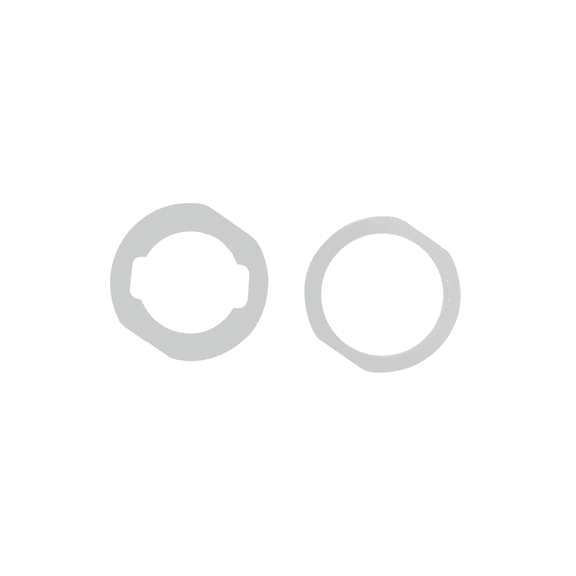 Replacement Home Button Spacer Ring Compatible For iPad Mini 3 / Air 2 / Pro 9.7" (White) (10 Pack)