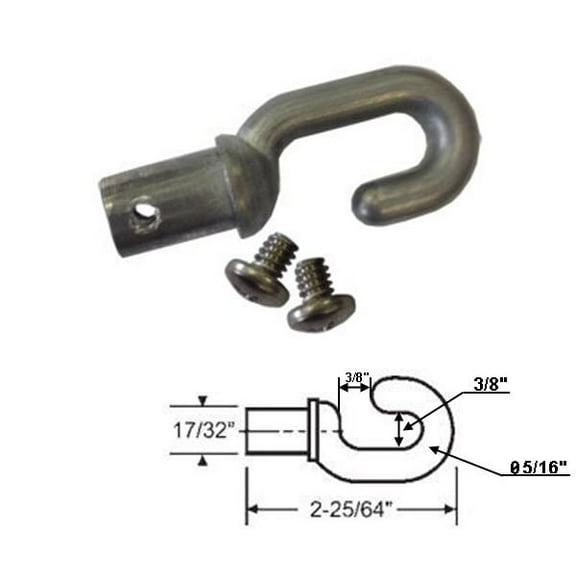 Replacement Hook Drive for Skylight and Awning Poles