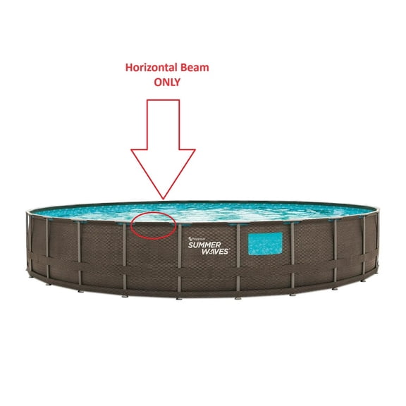 Replacement Horizontal Beam for Summer Waves 26ft X 52in Crystal Vue Elite Pool