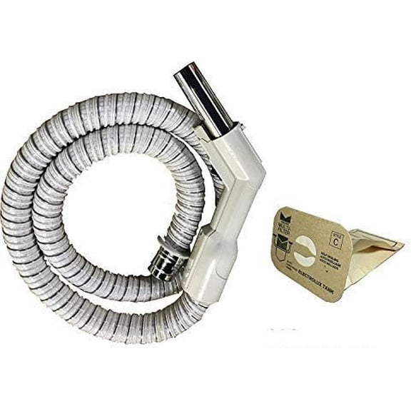 Replacement Hose Designed To Fit Electrolux Hose with Metal Machine End, Includes 24 C Bags