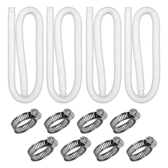 Replacement Hose for Above Ground Pools [Set of 4] 1.25" Diameter, 39" Long Accessory Pool Pump Replacement Hose - Filter Pump Hose Compatible