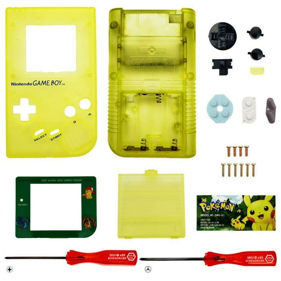 Replacement Housing Nintendo GB Game Boy Shell Screen DMG Yellow Pokemon Glow