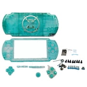 Replacement Housing Shell 3000, Clear Case with Buttons, Full Set Cover with Screws for Game Console Repair