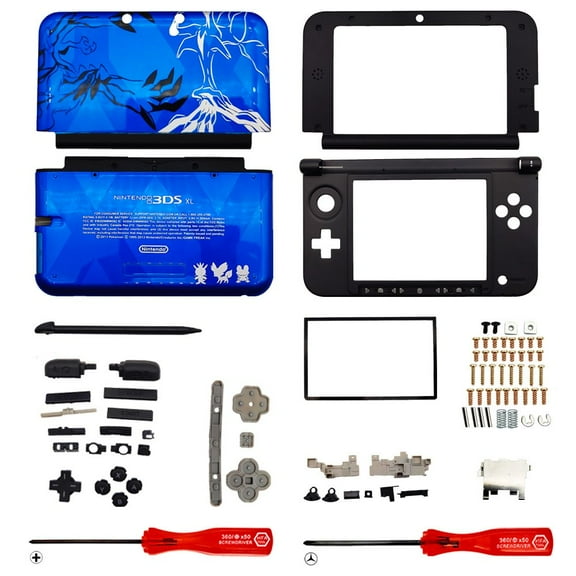 Replacement Housing for 2015 Nintendo 3DS XL Shell Screen Tools Pokemon Blue