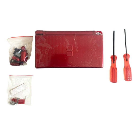 Replacement Housing for Nintendo DS Lite Glass Lens Shell Crimson Red