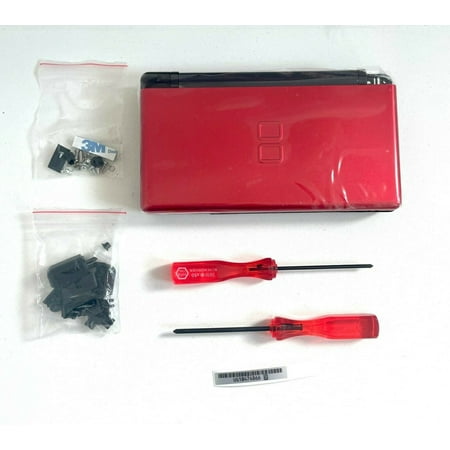 Replacement Housing for Nintendo DS Lite Glass Lens Shell Crimson Red