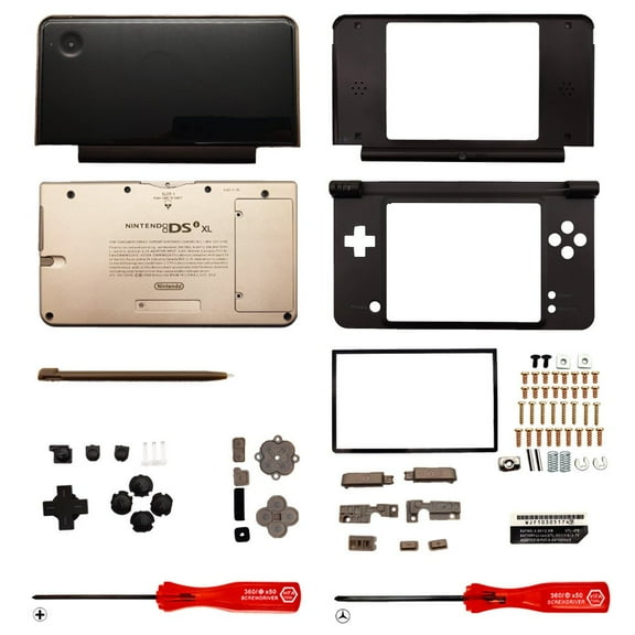 Replacement Housing for Nintendo DSi XL Glass Lens Shell Tools Black
