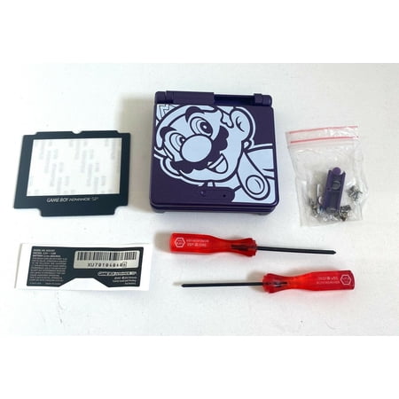 Replacement Housing for Nintendo GBA Game Boy Advance SP Shell Purple Mario