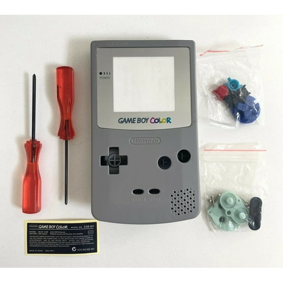 Replacement Housing for Nintendo Game Boy Color GBC Shell Silver Gray Grey