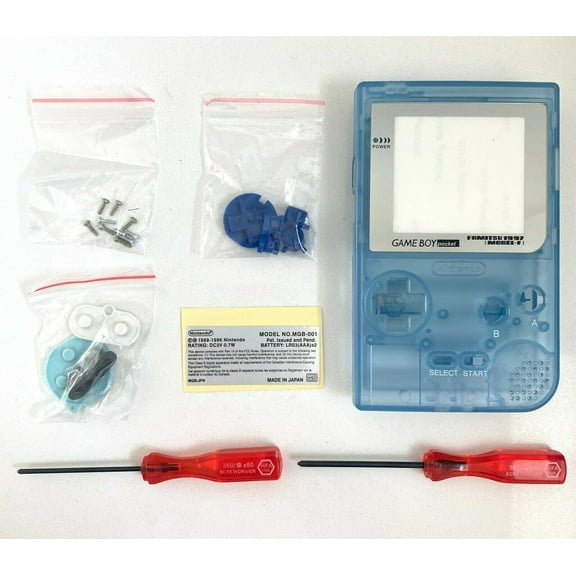 Replacement Housing for Nintendo Game Boy Pocket GBP Shell Famitsu Light Blue