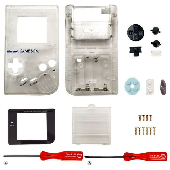 Replacement Housing for Original Nintendo GB Game Boy Shell DMG-01 Clear + Tools