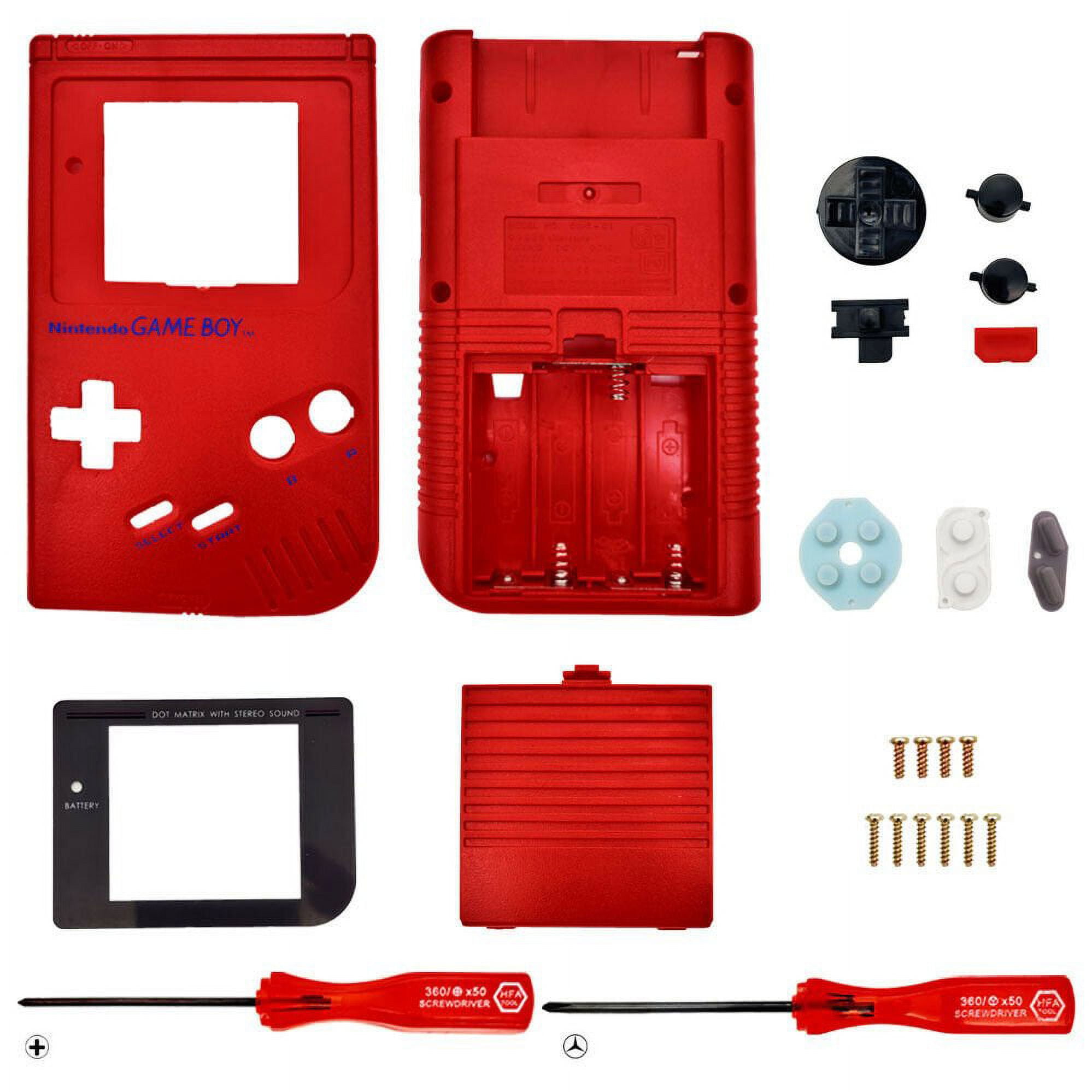 Replacement Housing for Original Nintendo GB Game Boy Shell DMG-01 Red