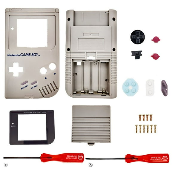 Replacement Housing for Original Nintendo GB Game Boy Shell Screen Gray DMG-01