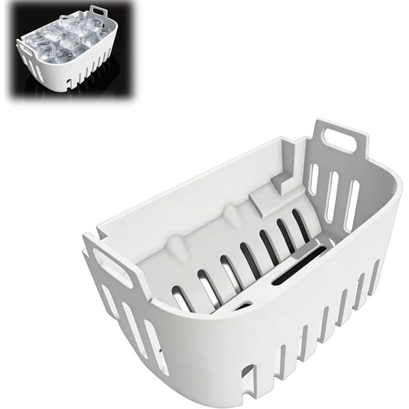Replacement Ice Basket Compatible with Frigidaire EFIC130-SS Ice Maker Large Capacity Ice Bin, Durable & No-Tool Installation, Easy-to-Clean & No-Tool Assembly